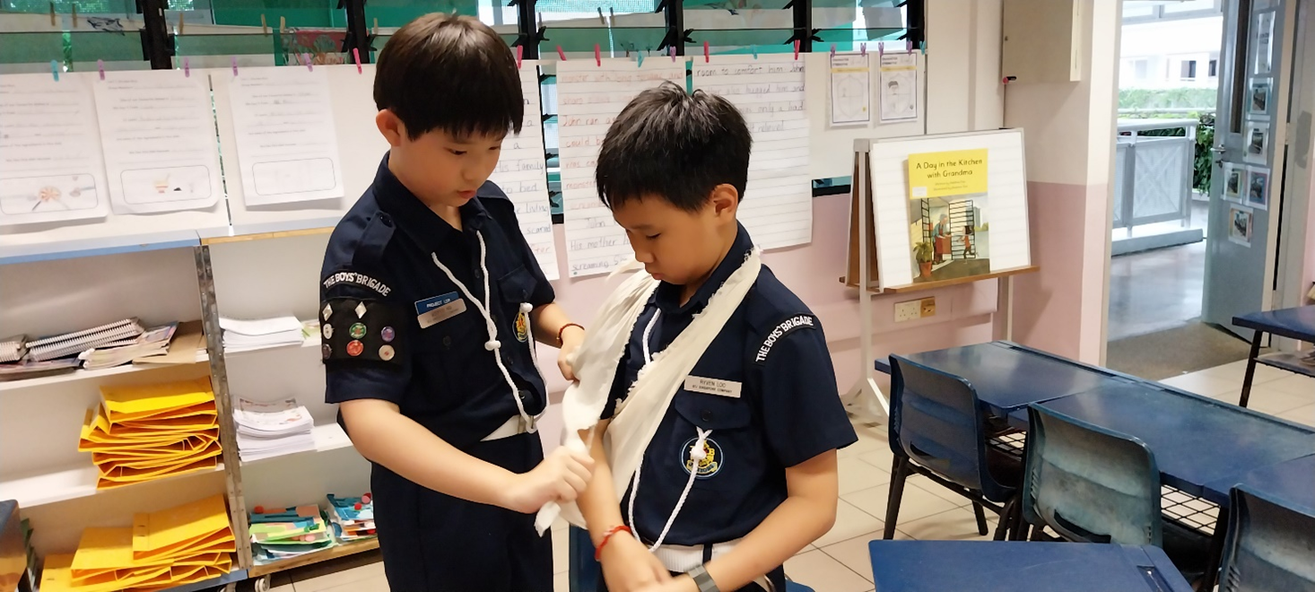 Our boys attending the First Aid course